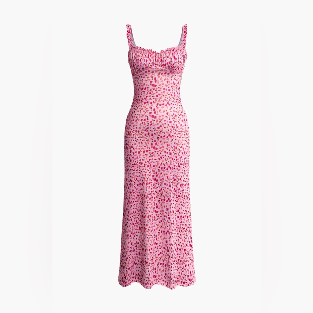 Floral Print Midi Dress // Small